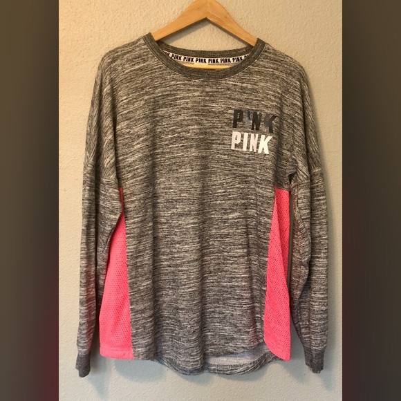 PINK Victoria's Secret Sweaters - PINK Victoria's Secret Holographic Sweatshirt